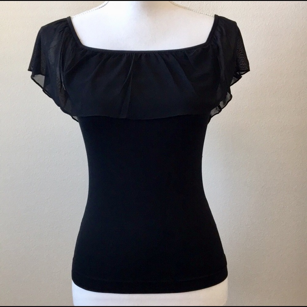 BLACK TULA SEAMLESS STRETCH TOP - Picture 4 of 10